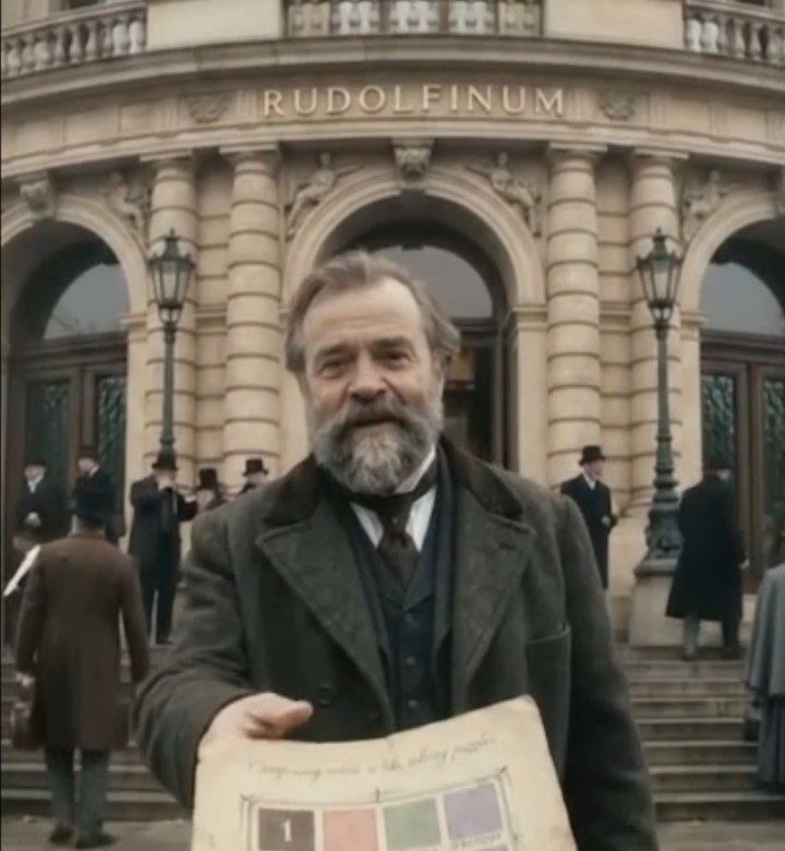 Game scene: Antonín Dvořák in front of the Rudolfinum